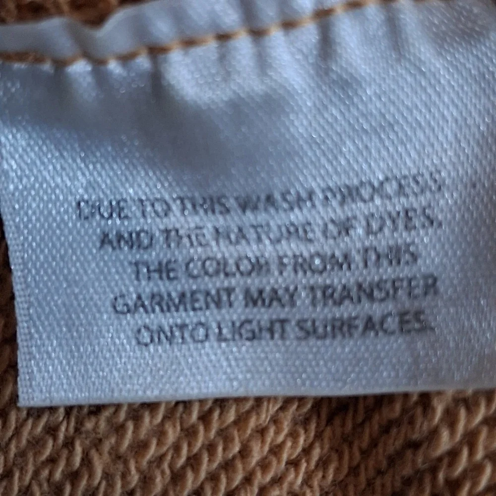 Y2K J. Crew‎ Garment-dyed french terry crewneck sweatshirt Camel  Mens MT - Picture 5 of 14